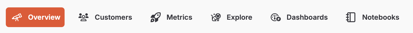 TelemetryDeck Main Navigation